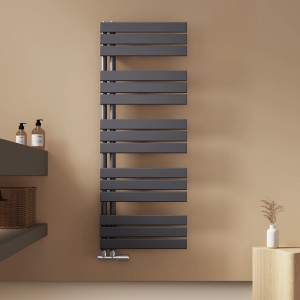 Emke Badheizkörper 130x50cm 695W Anthrazit Handtuchwärmer für Badezimmer Handtuchtrockner