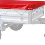 Stema Flachplane, rot, 154x108 cm, für Autoanhänger. Schützt die Ladung vor Witterung.