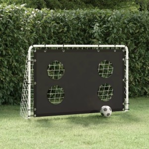 vidaXL Fußballtor mit Torwand Stahl 184x61x122 cm 93376