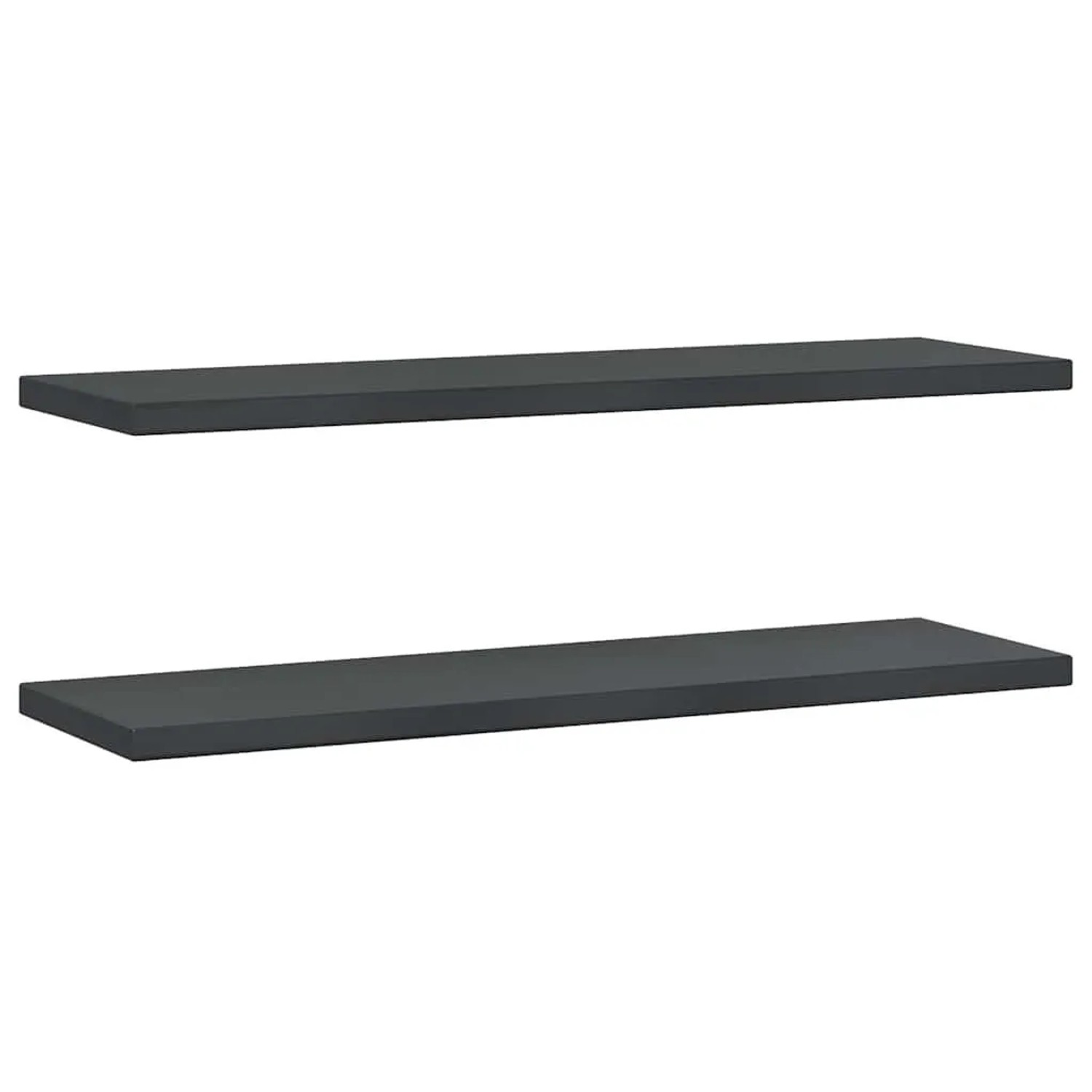vidaXL Wandregale 2 Stk 100x30x3 cm Schwarz Edelstahl 30288