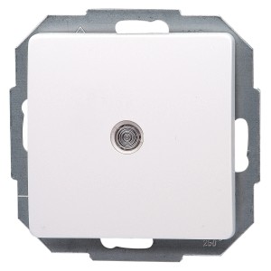 Kopp Taster Paris, Arktisweiß, beleuchtet. Schalter für Unterputzmontage.