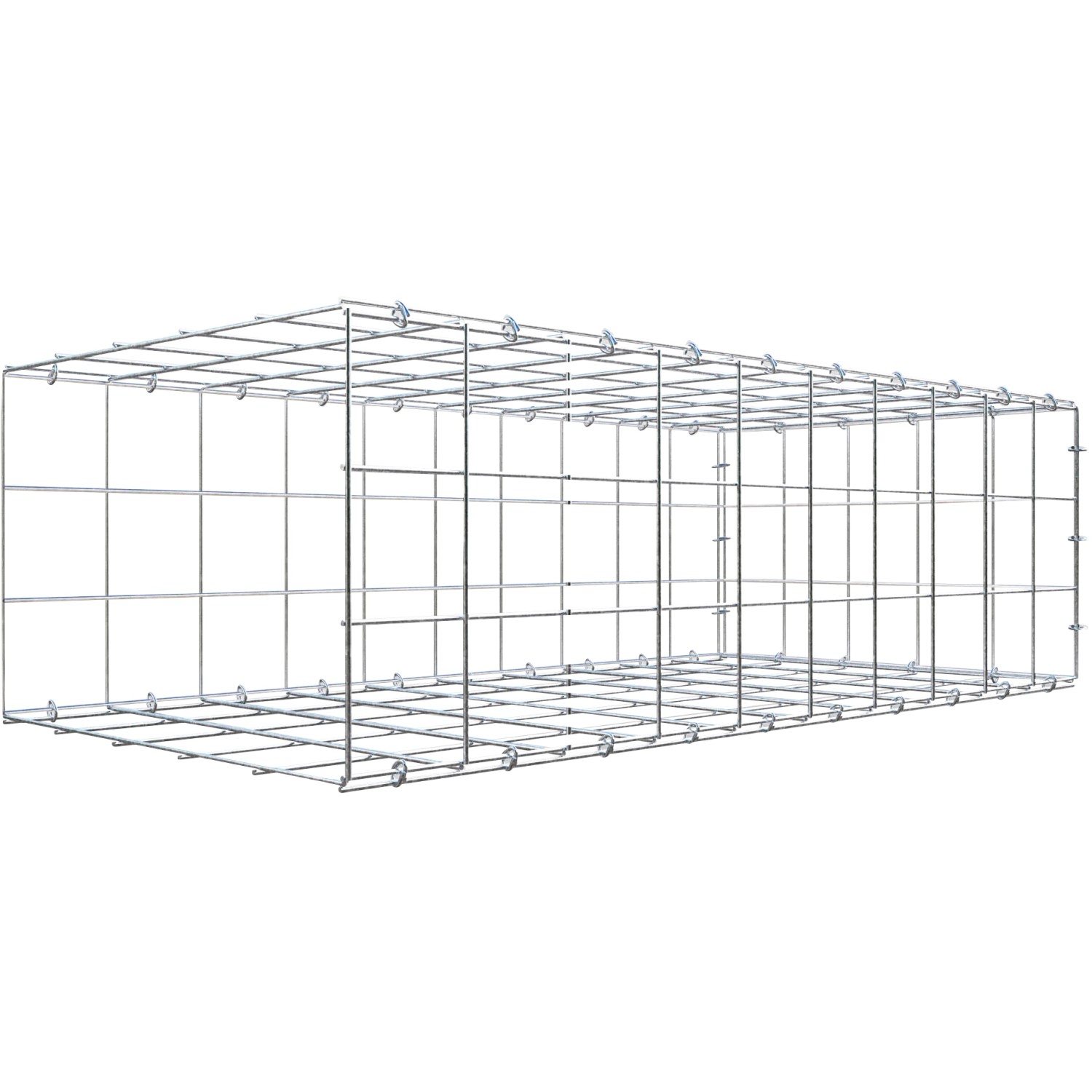 Gabiona C-Ring-Gabione-Anbaukorb Typ 2 30 x 100 x 50 cm Maschenw 10 x 10 cm