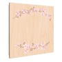 Weißer Schlüsselkasten aus Holz (30x30cm) mit Kirschblüten-Motiv und 50 Haken.