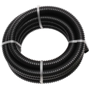 Schwarzer Spiralschlauch Ø 25 mm, flexibler Gartenschlauch zur Entwässerung.