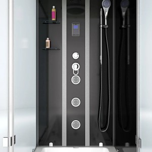 AcquaVapore Duschtempel 90x180 mit Whirlpoolfunktion und Regendusche.