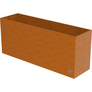 Eleo Hochbeet Monterosso aus Cortenstahl, 45x135x68 cm, für Garten und Terrasse.