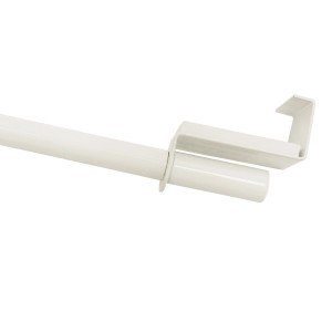 Weiße Gardinia Spannvitrage, 90-130 cm, für Fenster ohne Bohren.