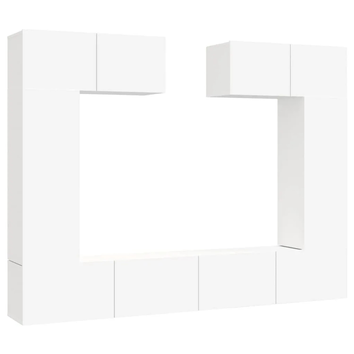 vidaXL 6-Tlg TV-Schrank-Set Weiß Holzwerkstoff 3114462 günstig online kaufen