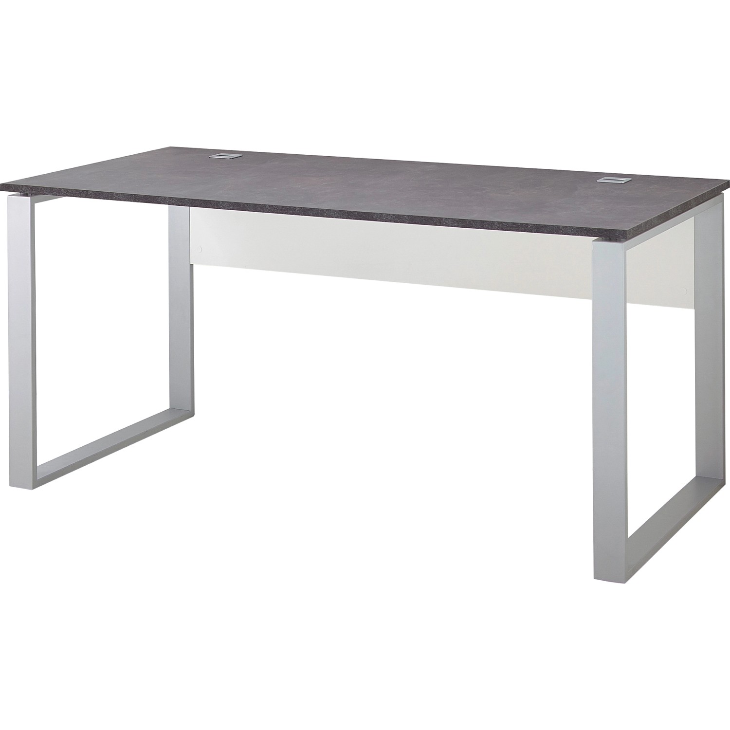 Germania Schreibtisch 158 cm x 75 cm x 79 cm Weiß-Anthrazit günstig online kaufen