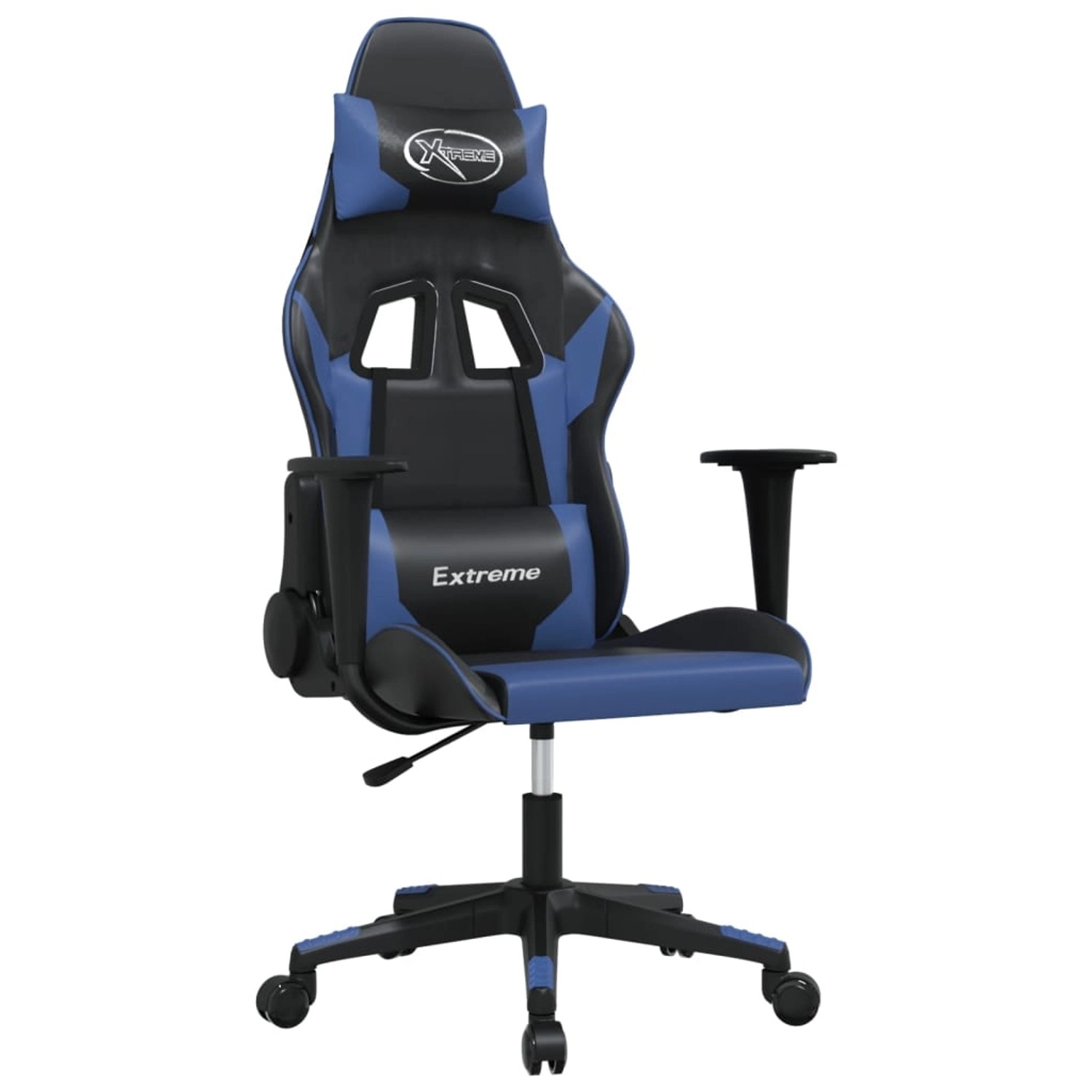 vidaXL Gaming-Stuhl mit Massagefunktion Schwarz und Blau Kunstleder Modell günstig online kaufen