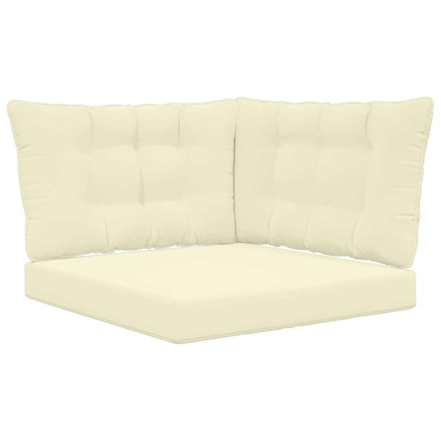 vidaXL Sofakissen für Draußen 3-Tlg Creme Polyester 900916