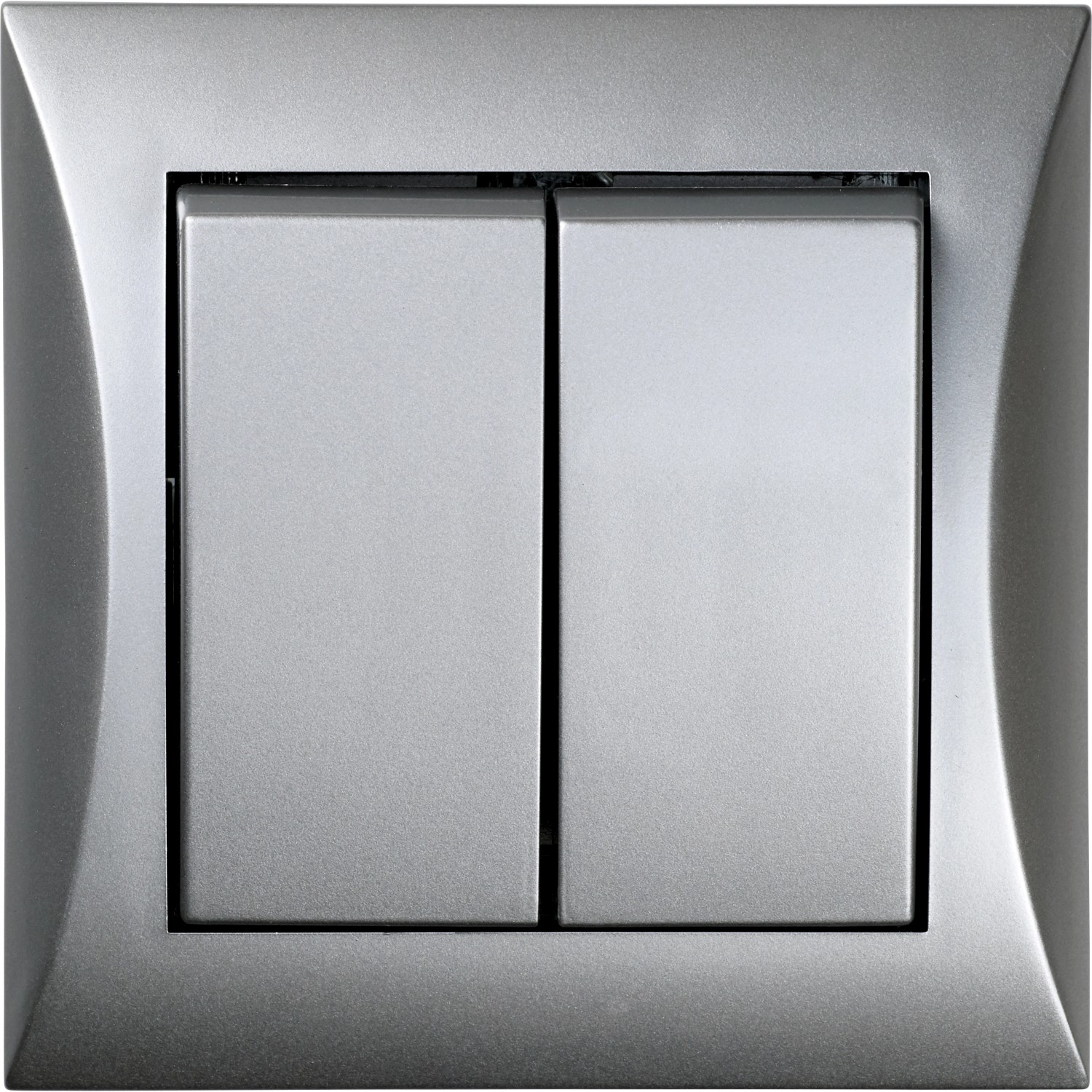 OBI Serienschalter Silber