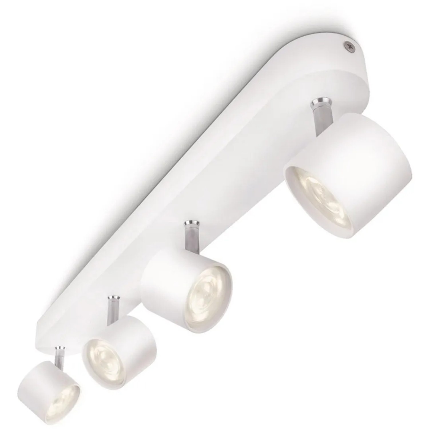 Weißer Philips LED-Spot Star mit 4 Leuchten für die Decke.