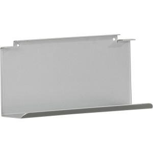 Fackelmann Ablage für Glasboden, silbergrau, für Bad-Wandregale.