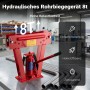 Rote hydraulische Rohrbiegemaschine mit Hebel, 8T Presskraft, für präzises Rohrbiegen. Ideal zur Rohrbearbeitung.