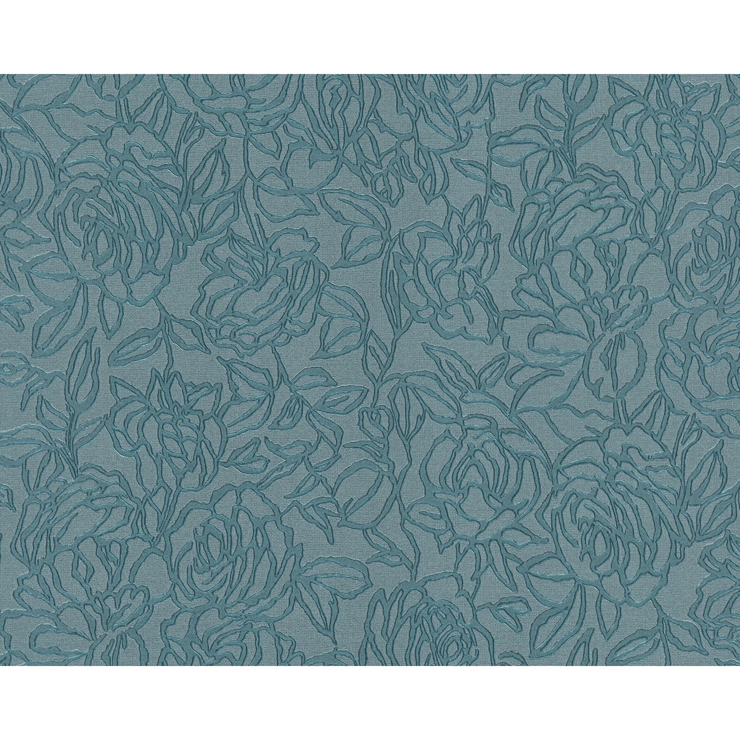 EDEM 9040-28 Blumen Tapete Floral glänzend Blau 1,06 m x 10,05 m 10,65 m2 B günstig online kaufen