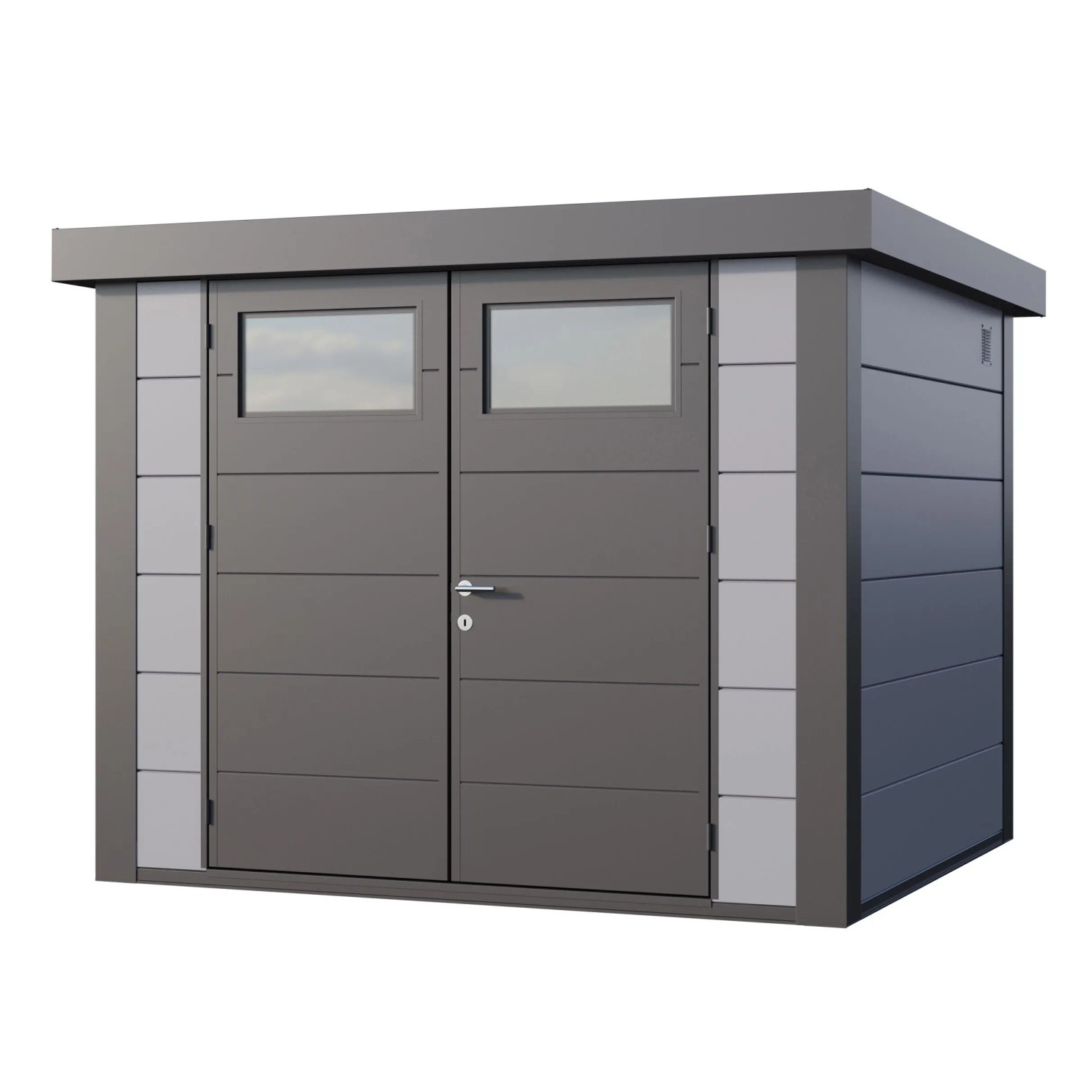 Gerätehaus Classico 2724 Hellgrau 268 cm x 238 cm günstig online kaufen