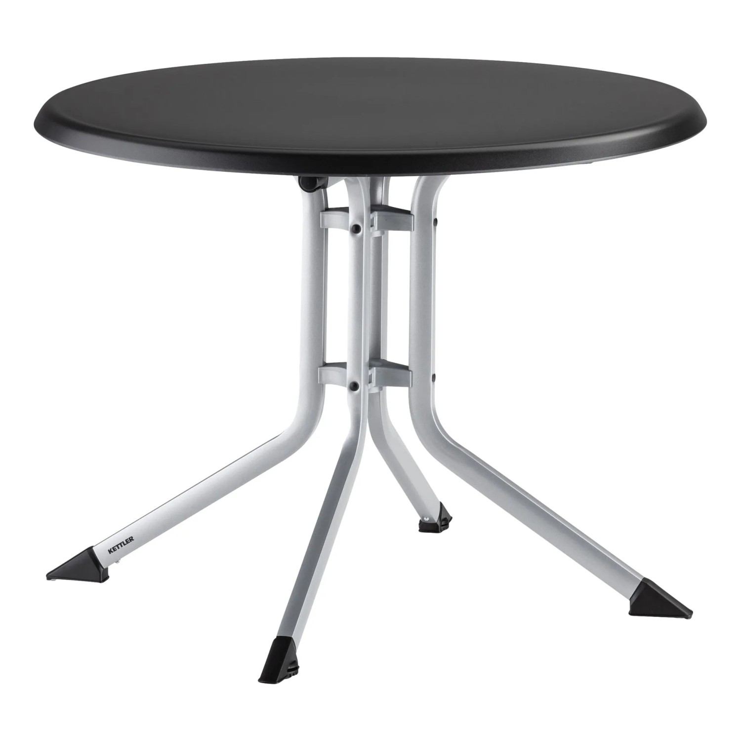 Kettler Klapptisch Kunststoff Silber-Anthrazit Ø 100 cm