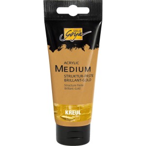 Solo Goya Struktur-Paste Brillant-Gold, 100ml Tube für Malzubehör.