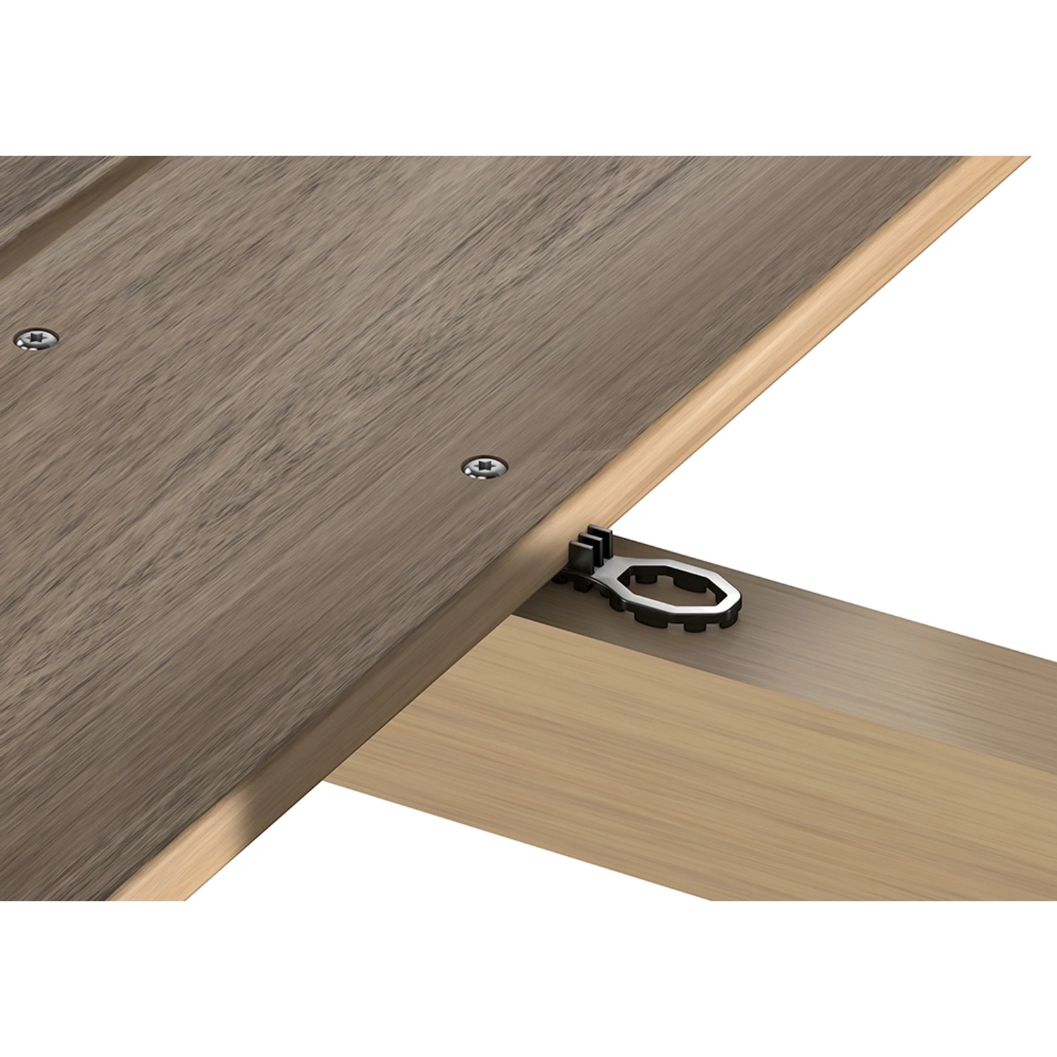 GS Terrassen Abstandshalter (4 mm) zwischen Holzdielen für gleichmäßigen Fugenabstand.