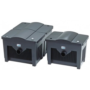 Oase BioSmart 18000 Durchlauffilter für Gartenteiche, grauer Teichfilter.