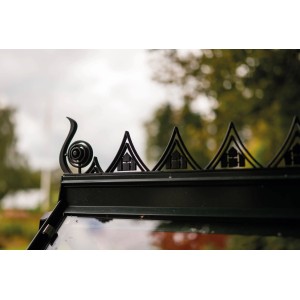 Halls Dachfirstverzierung Icon Gardenhouse 6 mit 8,6 m² Schwarz