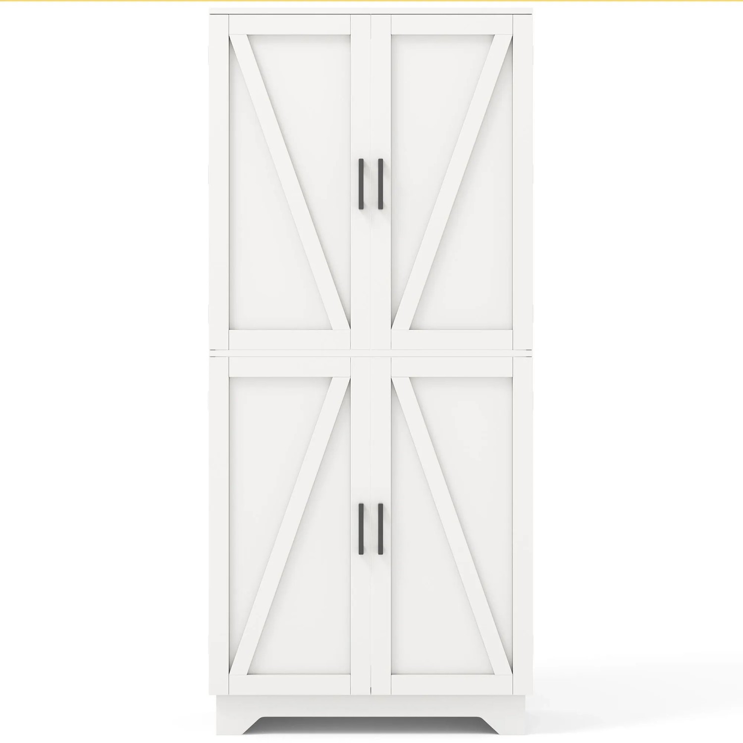 Merax Küchenschrank 80x40x180 cm 4 Scheunentor Türen Weinregal Türregal