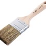LUX-TOOLS PRO Flachpinsel Lasur, 50 mm breit, mit Holzgriff und Synthetikborsten.