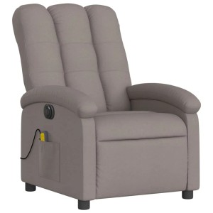 Elektrischer Massagesessel Modell 6 in Taupe aus Stoff von vidaXL.