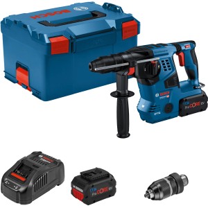 Bosch Professional Akku-Bohrhammer GBH 18 V-28 CF mit Akkus, Ladegerät und L-Boxx.