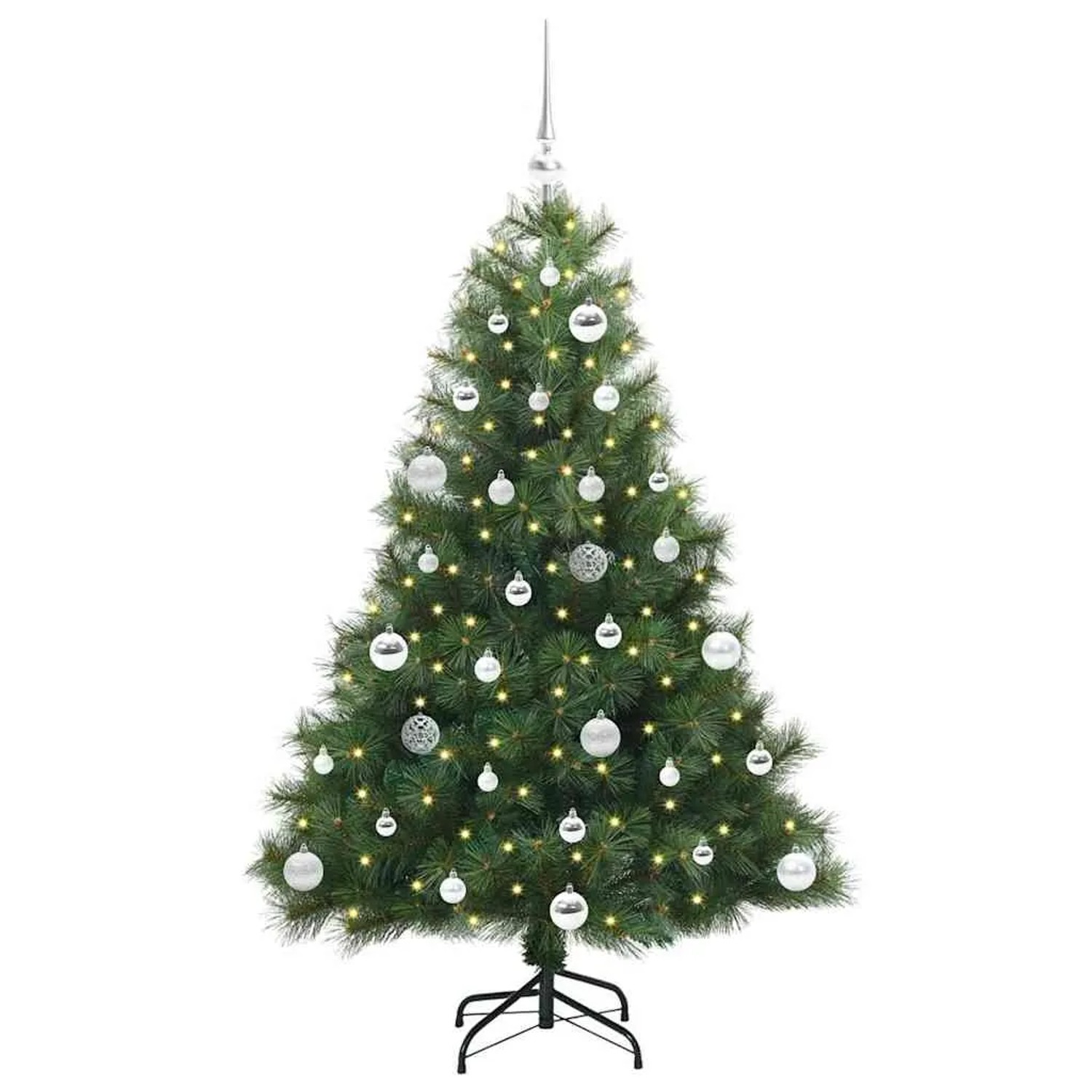vidaXL Künstlicher Weihnachtsbaum mit 150 LEDs Grün 150 cm PE und PVC 3397775