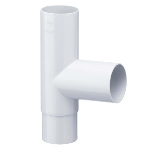 Inefa Abzweiger Fallrohr, 87 Grad, DN 50/50, weiß, für Dachentwässerung.