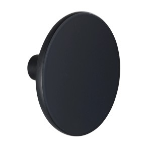 Wenko Wandhaken Melle, schwarz, aus Polyresin. Runder Handtuchhalter zum Schrauben.