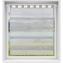 Graue Bestlivings Schlaufengardine mit Raffoptik am Fenster, Fenstervorhang.