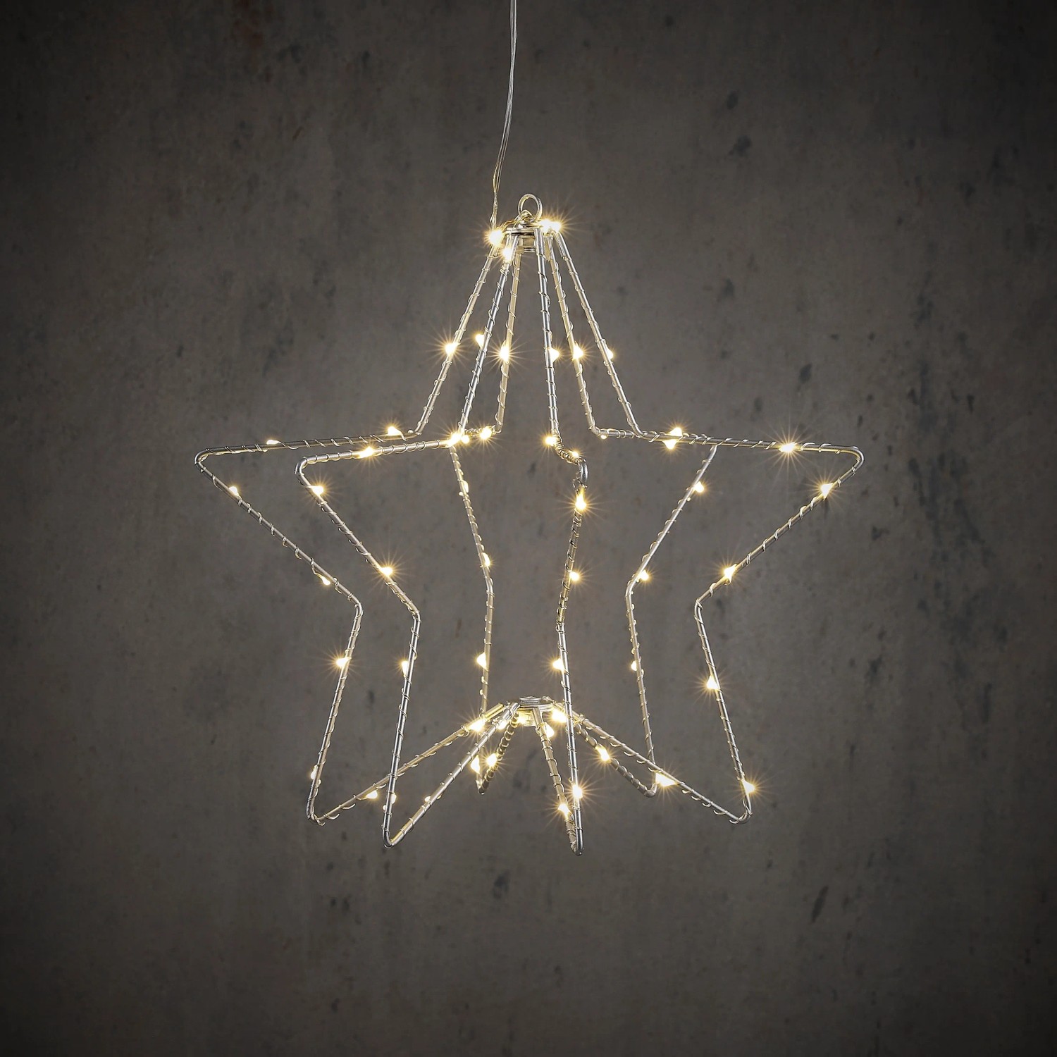 Luca Lighting Weihnachtsstern LED Silber Ø 30 cm 60 LEDs kaufen bei OBI