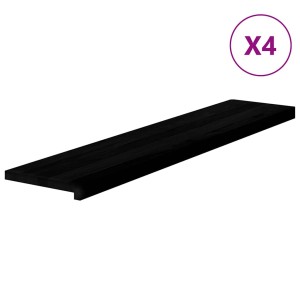 vidaXL Treppenstufen 4 Stk Dunkelbraun 120x30x2 cm Massivholz Eiche 3283024