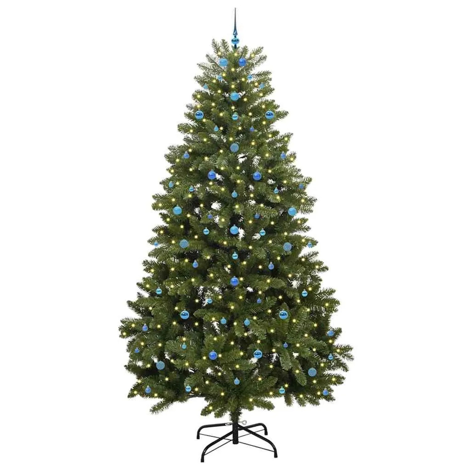 vidaXL Künstlicher Weihnachtsbaum Grün 300 cm PVC und Metall 3395728