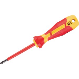 LUX VDE Schraubendreher Professional PH1 x 80 mm mit rot-gelbem Griff.