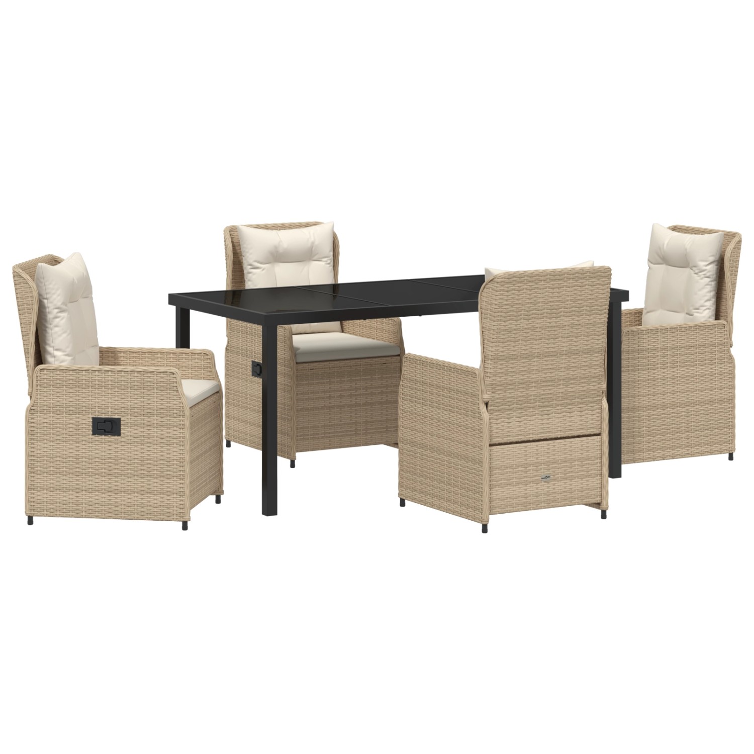 vidaXL Garten Essgruppe 5-Tlg Beige Poly Rattan 3380970 günstig online kaufen