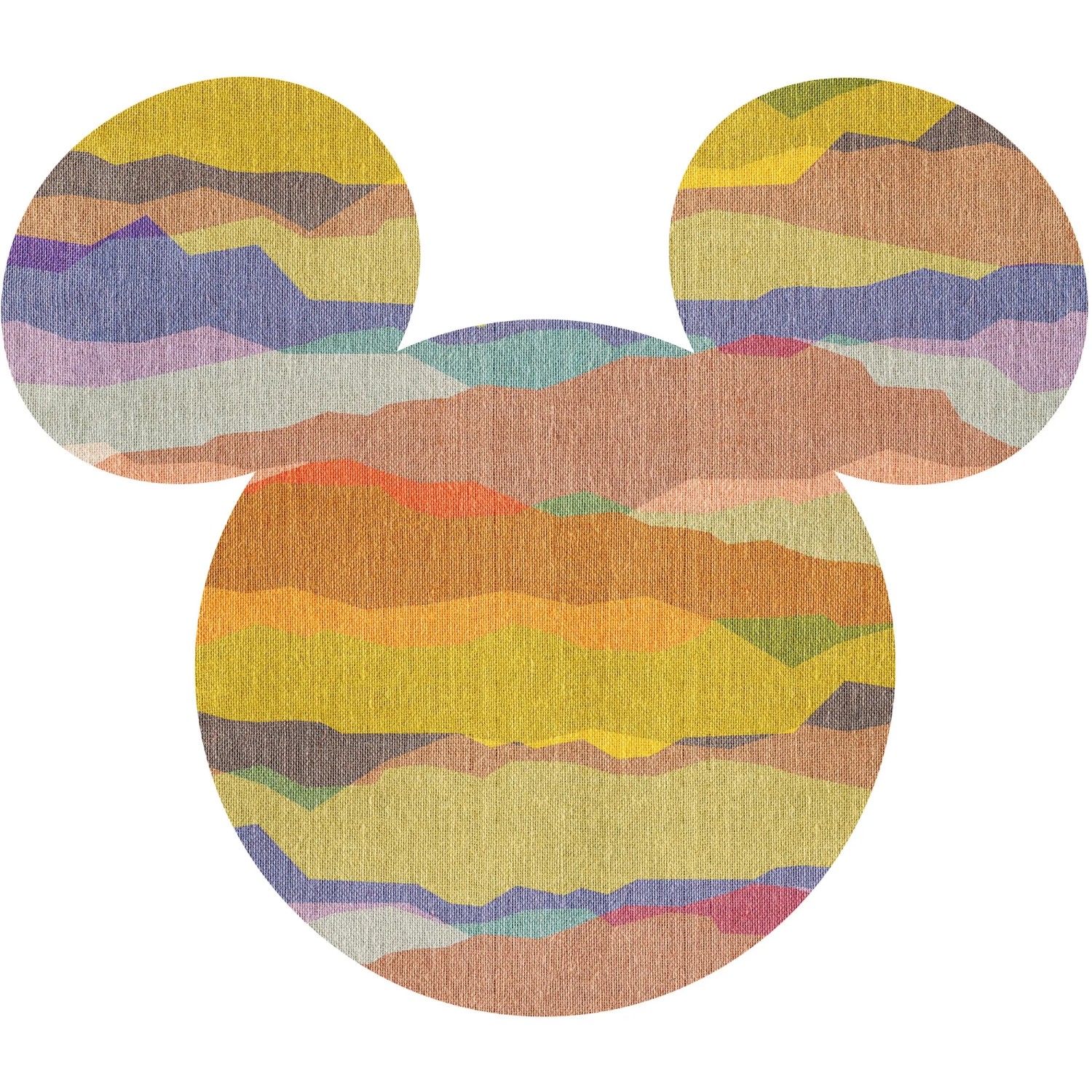 Komar Vliestapete Mickey Head, glatt, bedruckt, Comic, Retro, (1 St), 127 x 127 cm (Breite x Höhe)