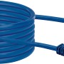 Blaues Schwaiger CAT 8 Netzwerkkabel, 5 m, mit RJ45 Stecker für schnelle Netzwerkverbindungen.