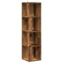 vidaXL Eckregal Altholz-Optik 33x33x132 cm Holzwerkstoff 856722