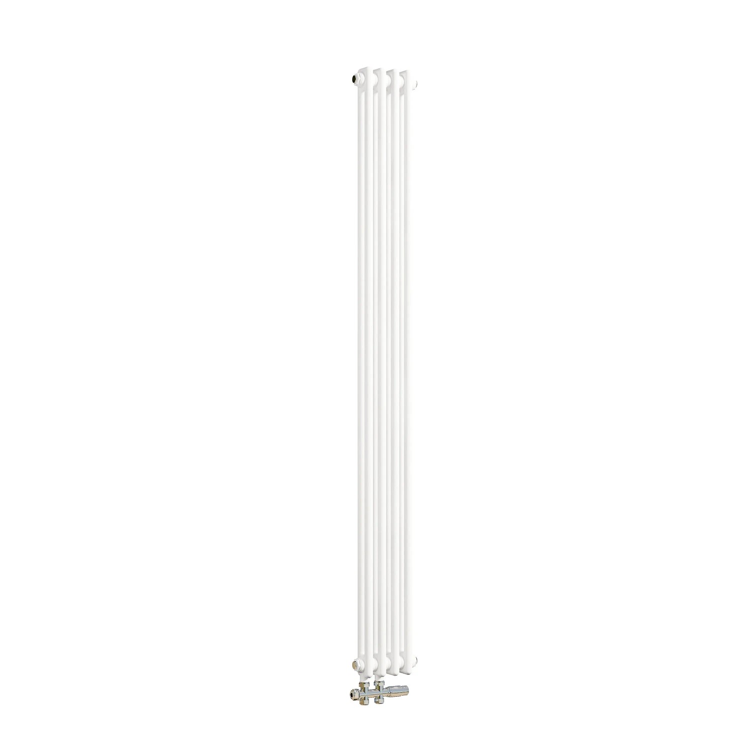 Duschparadies 1800x200mm Traditioneller Heizkörper für Warmwasserbetrieb Weiß 580W 2Säulen
