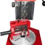 Rotwerk Maschinenschraubstock MSS75 VH auf einer Bohrmaschine. Zubehör für präzises Bohren und Fräsen.