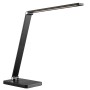 Schwarze LED-Tischlampe Lomina von Brilliant, 38 cm hoch, für Schreibtisch und Büro.