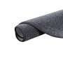 Gerollter, runder, anthrazitfarbener Snapstyle Luxus Teppich Shine mit weichem Velours.