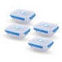 4er-Pack Bestlivings Frischhalteboxen, 0,9L, blau, ideal als Lunchboxen.