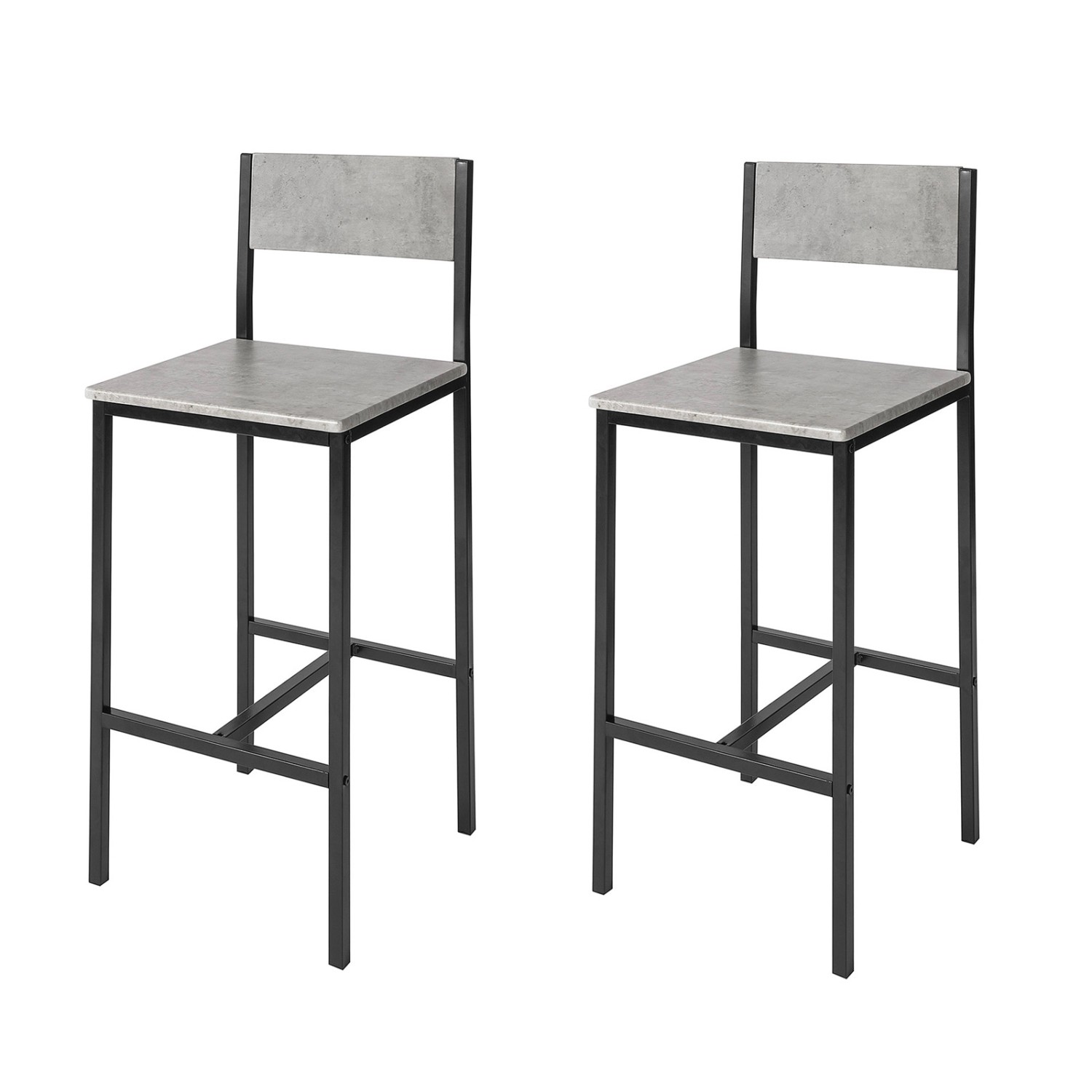 SoBuy 2-er Set Barhocker Barstühle mit Rücken-Lehne Sitzhöhe 67cm FST53-HGx günstig online kaufen