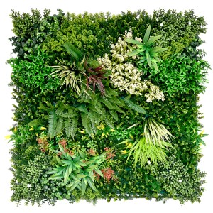 Primaflor Kunsthecke Jade, 100x100cm, detailreiche, grüne Pflanzenwand für Innen- und Außenbereich.