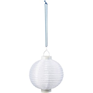 Weißer LED-Solar-Lampion Pantanelle zum Aufhängen, Design-Lampe für Garten und Balkon.